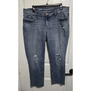 Old Navy Jeans Boyfriend Straight Ankle Crop Size 14 Womens